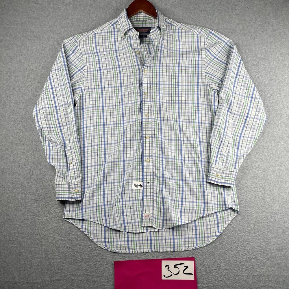 Vineyard Vines Murray Shirt Medium Plaid Button Up Long Sleeve Mens *SEE